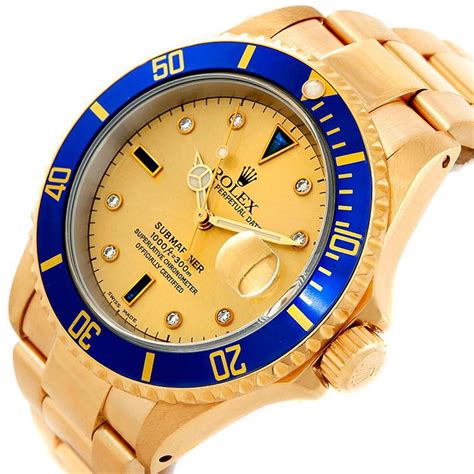 rolex submariner 16618 yellow gold